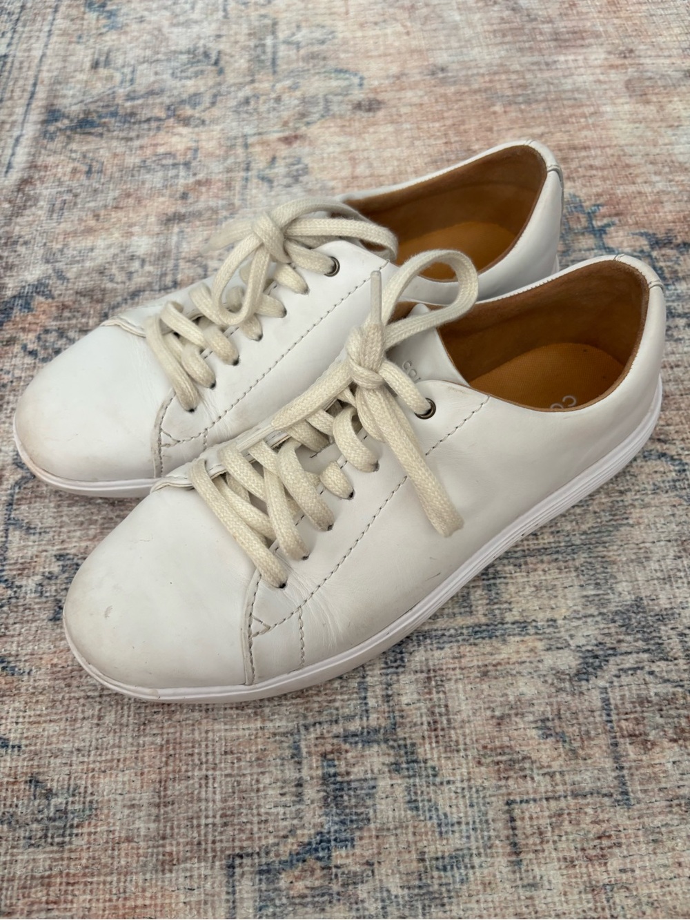 Cole Haan Cream White Leather Sneakers
